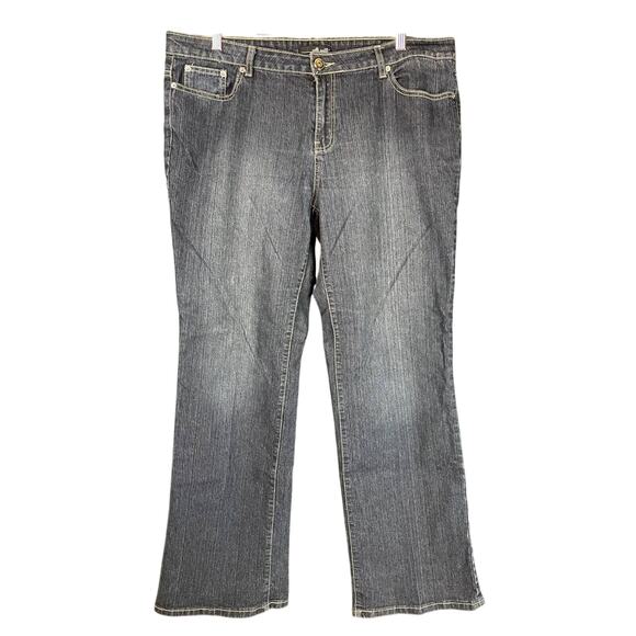 WILLI SMITH Jeans (14) (38x32)‎ Womens Curvy Plus Embossed Pocket Stretch Wide - Picture 1 of 8